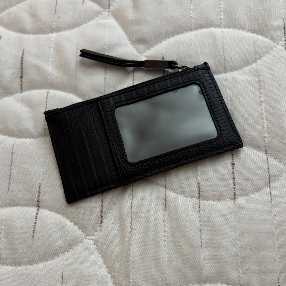 Black Crocodile Pattern Card Holder